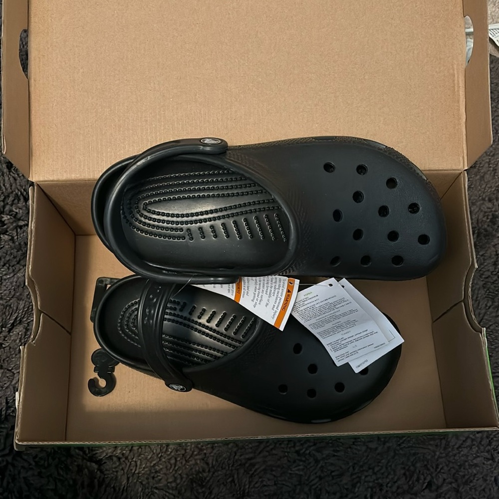 New with tags. Black crocs